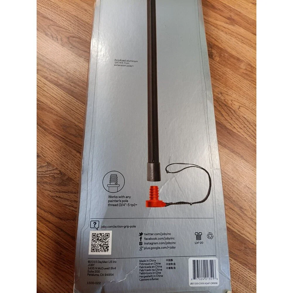 Joby Action Camera Aluminum Grip and Pole ( 18''/45.7cm)